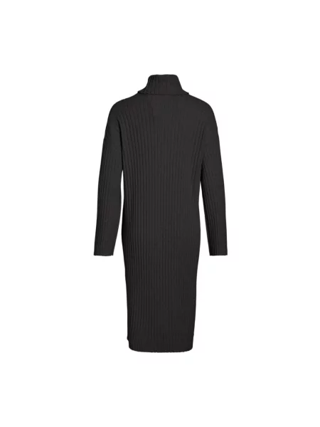 Sukienka midi Vila z długim rękawem do kolan czarna