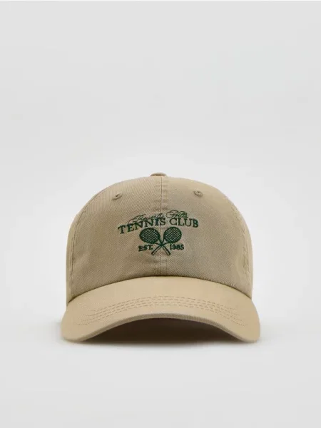 Кепка Reserved с вышивкой бежевая