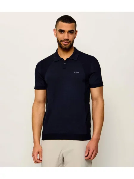 Tricou polo Boss Green verde