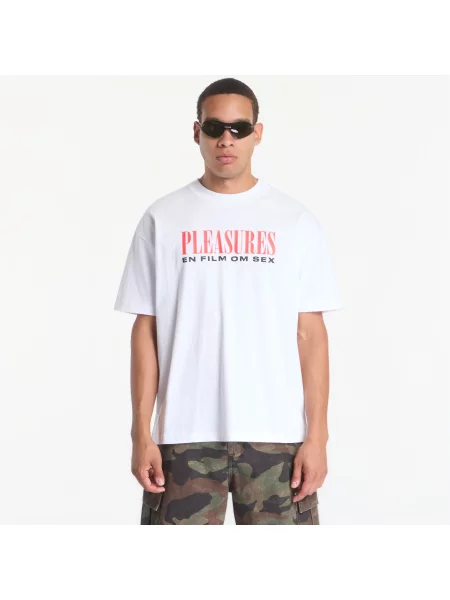 Tricou PLEASURES On Film T-Shirt White L alb