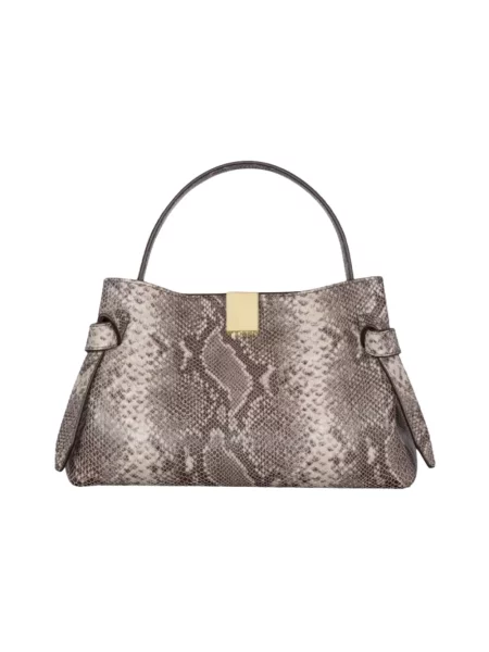 Mała mały torebka skórzana Yuzefi skórzana szara