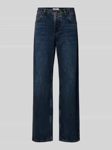 Jeansy o kroju wide fit z czystej bawełny model EMBER' Topshop czarne