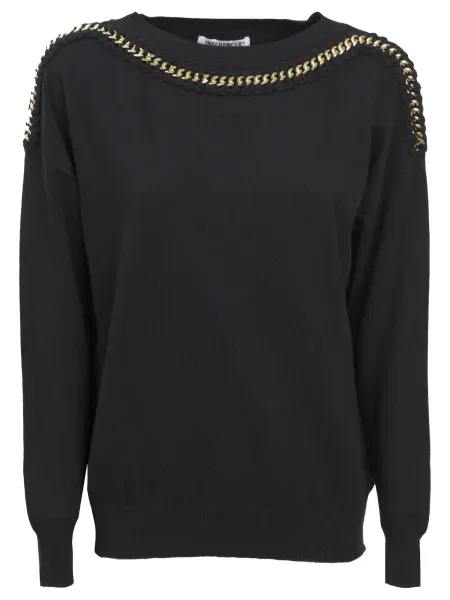 Influencer Pulover auriu negru