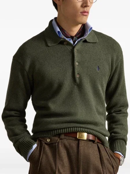 Șosete Polo Ralph Lauren cu broderie în carouri de flanelă verde