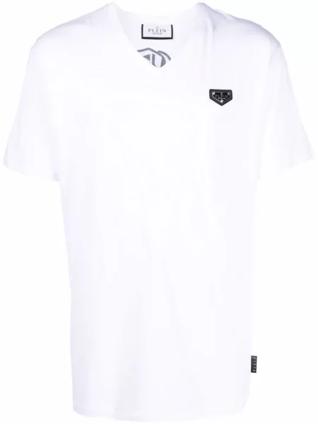 Stras tricou Philipp Plein alb