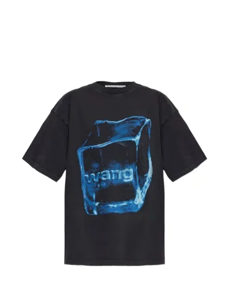 Grafic tricou Alexander Wang de cristal negru