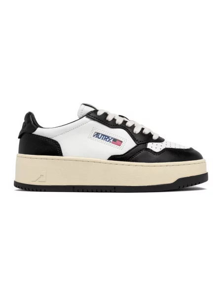 Sneakersy Autry skórzane na platformie białe