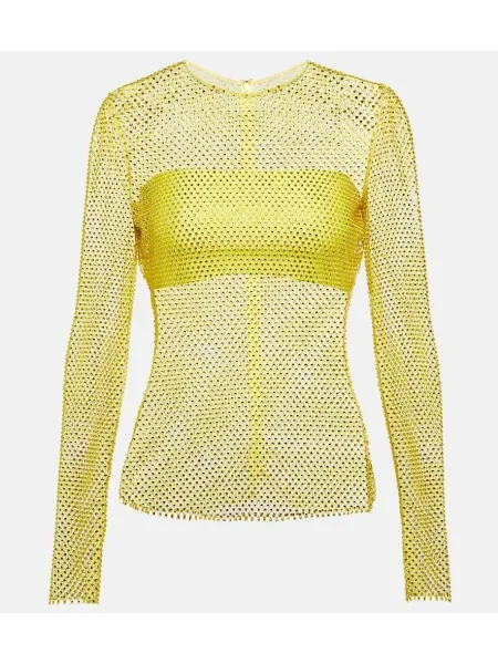 Top Giuseppe Di Morabito z siateczką z kryształkami żółty