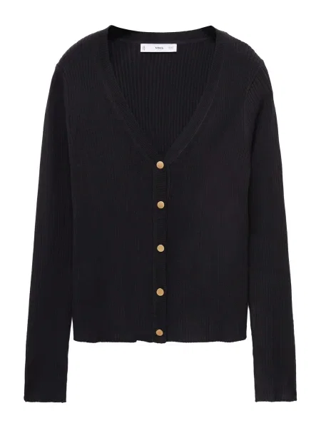MANGO Kardigán BOTONA' čierna