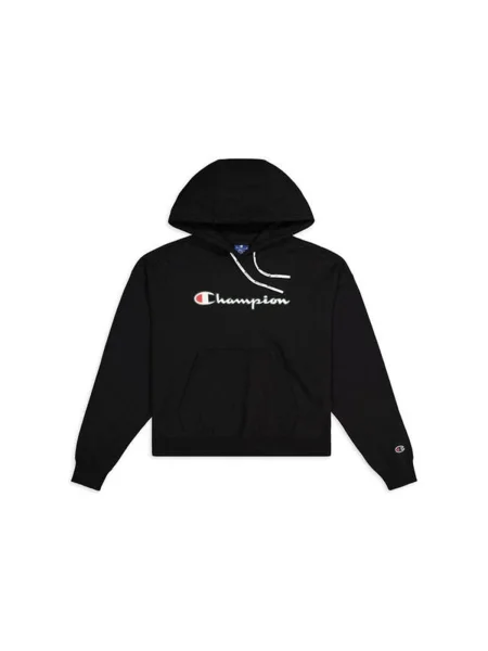 Hanorac cu glugă Champion cu glugă negru
