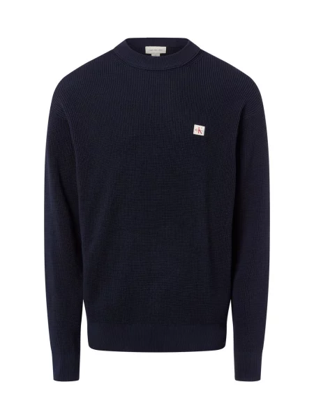 Calvin Klein Jeans sweter z dzianiny Mężczyźni jednolity M niebieski