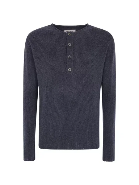 Tricou polo Uma Wang tricotate gri