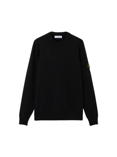 Sweter Stone Island wełniany z kamieniami niebieski