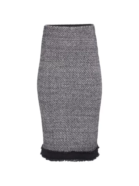 Fustă midi Nina Ricci din tweed gri