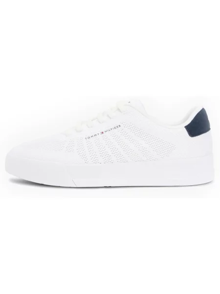 Sneakerși Tommy Hilfiger tricotate alb