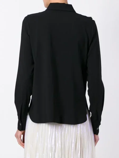 Cămașă Maison Kitsune cu volane negru