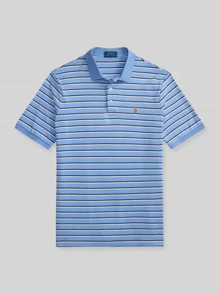 Koszulka polo o kroju regular fit z wyhaftowanym logo Polo Ralph Lauren błękitna
