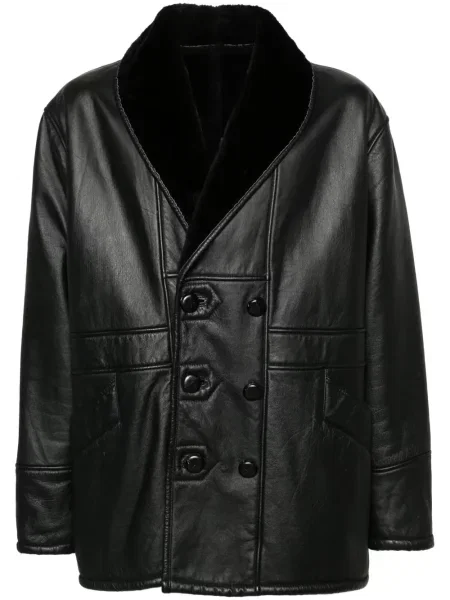 Retro dvouřadý kabát A.n.g.e.l.o. Vintage Cult černý