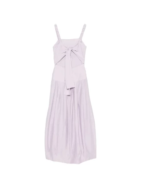 Rochie Tela cu volane cu legături violet