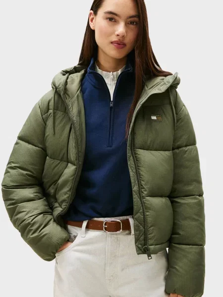 Джинсовая куртка Tommy Jeans зеленая