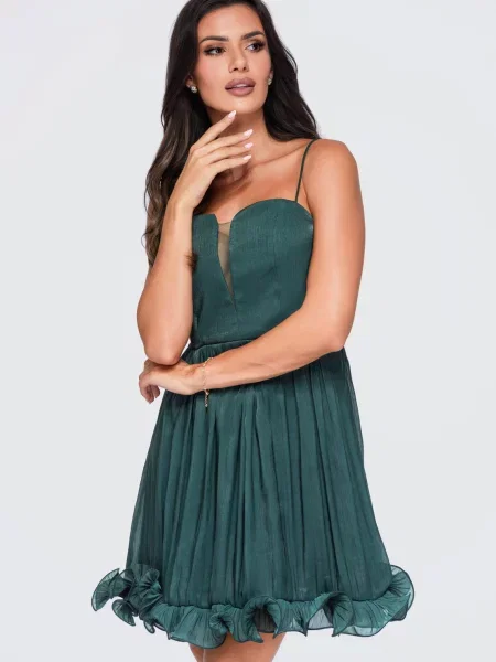 Rochie de cocktail Edoti verde
