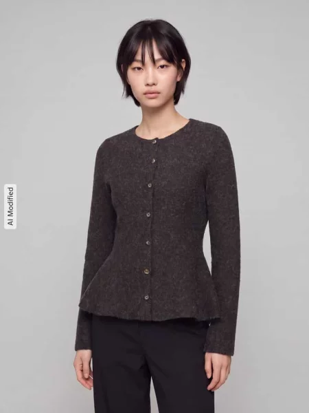 Kardigan rozpinany o kroju regular fit z jednorzędową listwą guzikową model DOFFY' Vero Moda