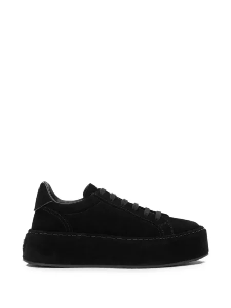 Sneakerși Casadei din piele de căprioară cu platformă negru