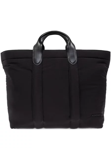 Kožená zateplená taška Jacquemus černá