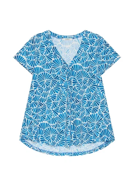 Top Maliparmi z dekoltem w serek w kształcie litery A niebieski