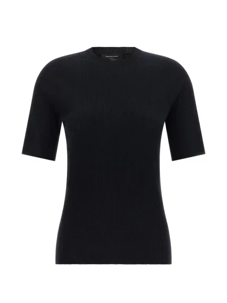 Scurt tricou Fabiana Filippi tricotate albastru