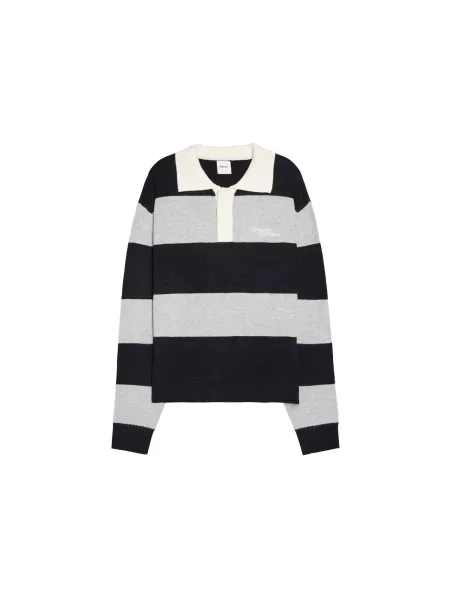 Bershka Pulover bleumarin / gri / murdar alb