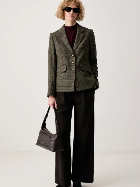 Barbour sako dámske vlnené zelená