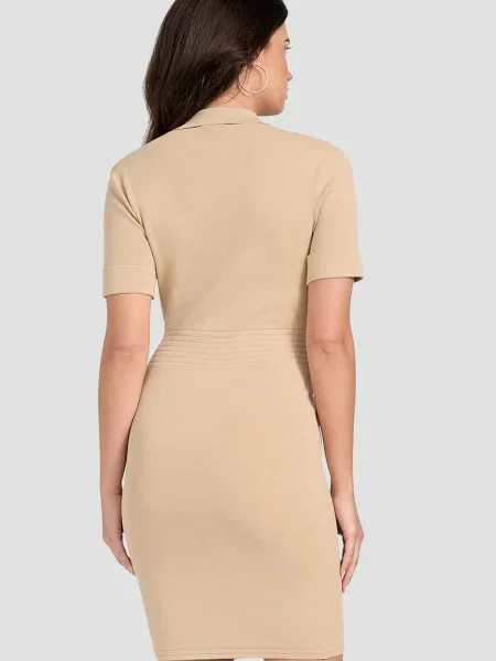 Сукня міді GUESS бежевий