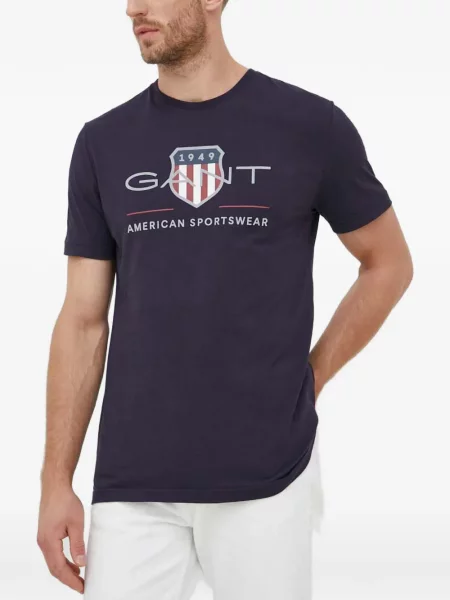 Tricou Gant cu autograf albastru