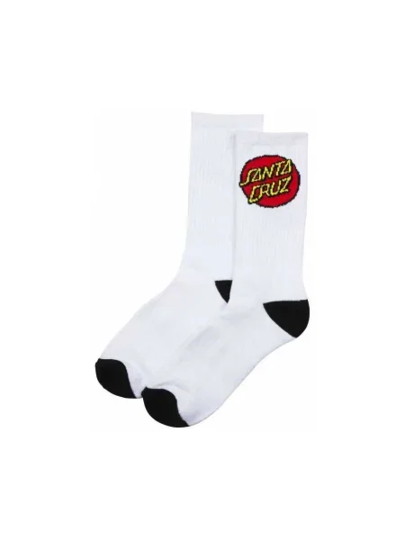 Pöttyös klasszikus zokni Santa Cruz fehér