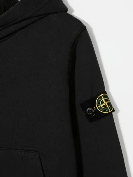 Bluza z kapturem dziecięca Stone Island czarna