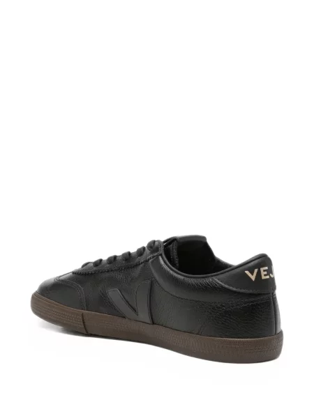 Sneakerși Veja Volley din piele negru