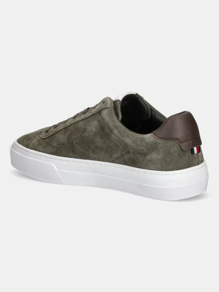 Semišové tenisky Tommy Hilfiger PREMIUM DRESS CUPSOLE SUEDE zelená