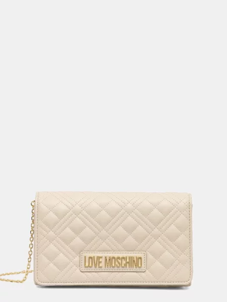 Чанта Love Moschino бежово