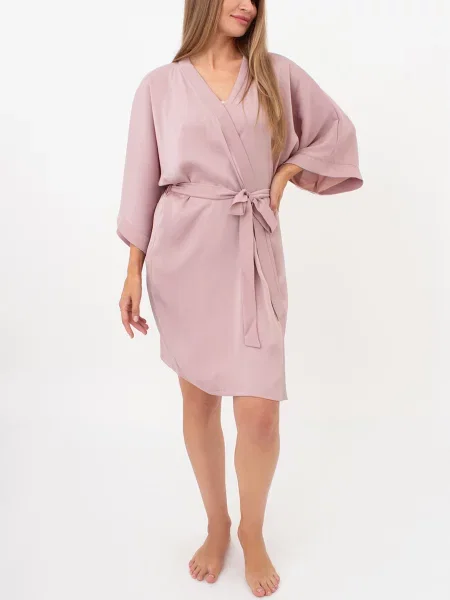 Халат Giulia шовк рожевий