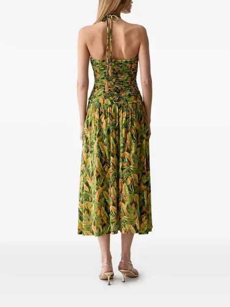 Rochie midi Farm Rio cu imagine verde