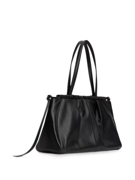 Geantă shopper Tommy Hilfiger cu volane negru
