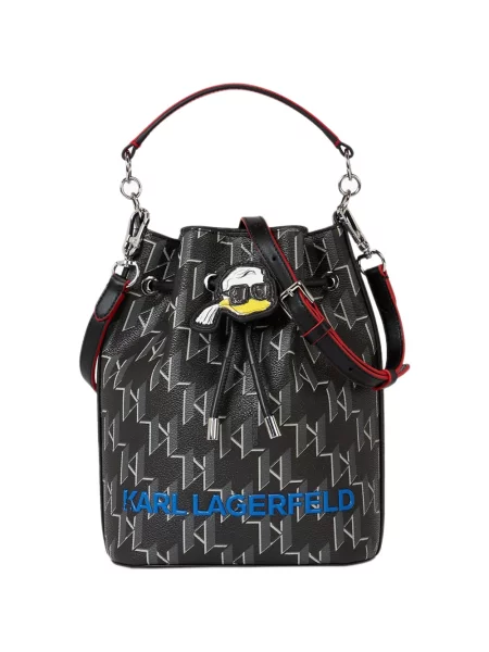 Torebka bucket Karl Lagerfeld czarna