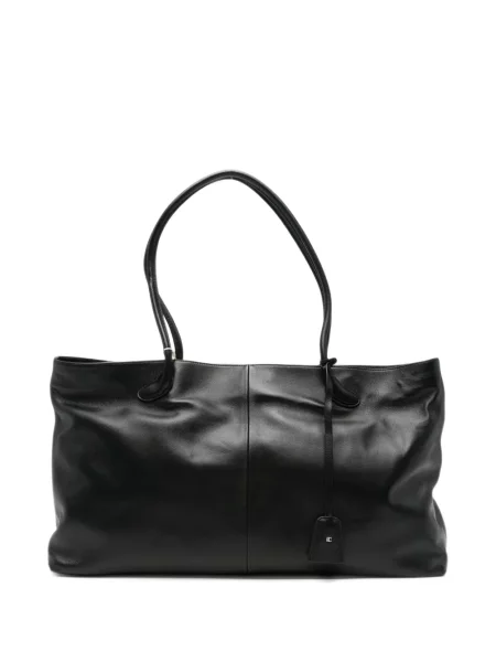Kožená klasická shopper kabelka Low Classic černá