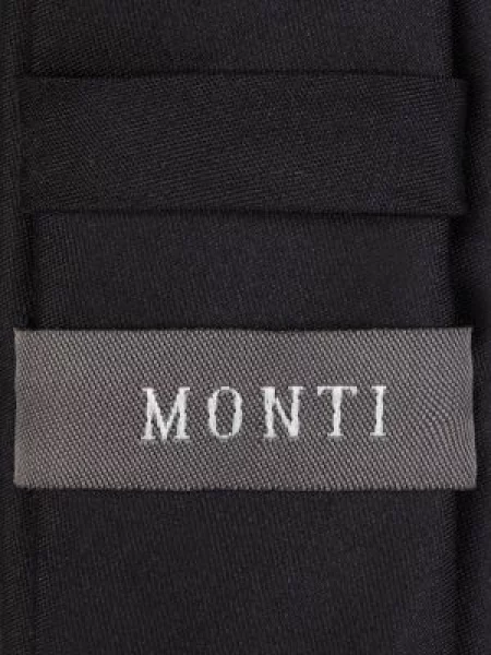 Krawat z czystego jedwabiu 5 cm Monti czarny