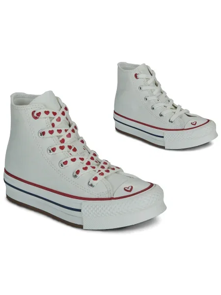 Členkové topánky Converse biela