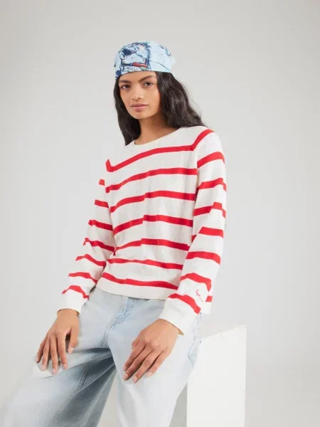Pepe Jeans Pulover roșu deschis alb