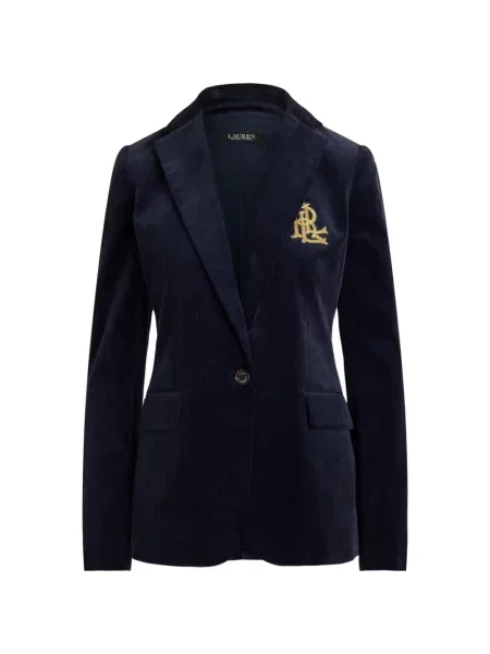 Sacou Lauren Ralph Lauren de catifea cord albastru