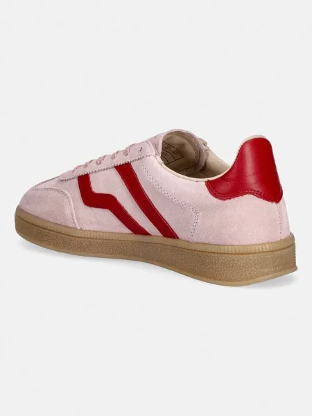 Gant sneakers din piele întoarsă Cuzima roz