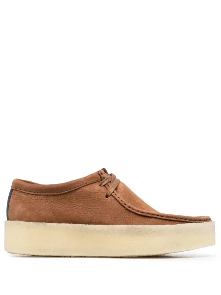 Pantofi Clarks cu șireturi din piele maro